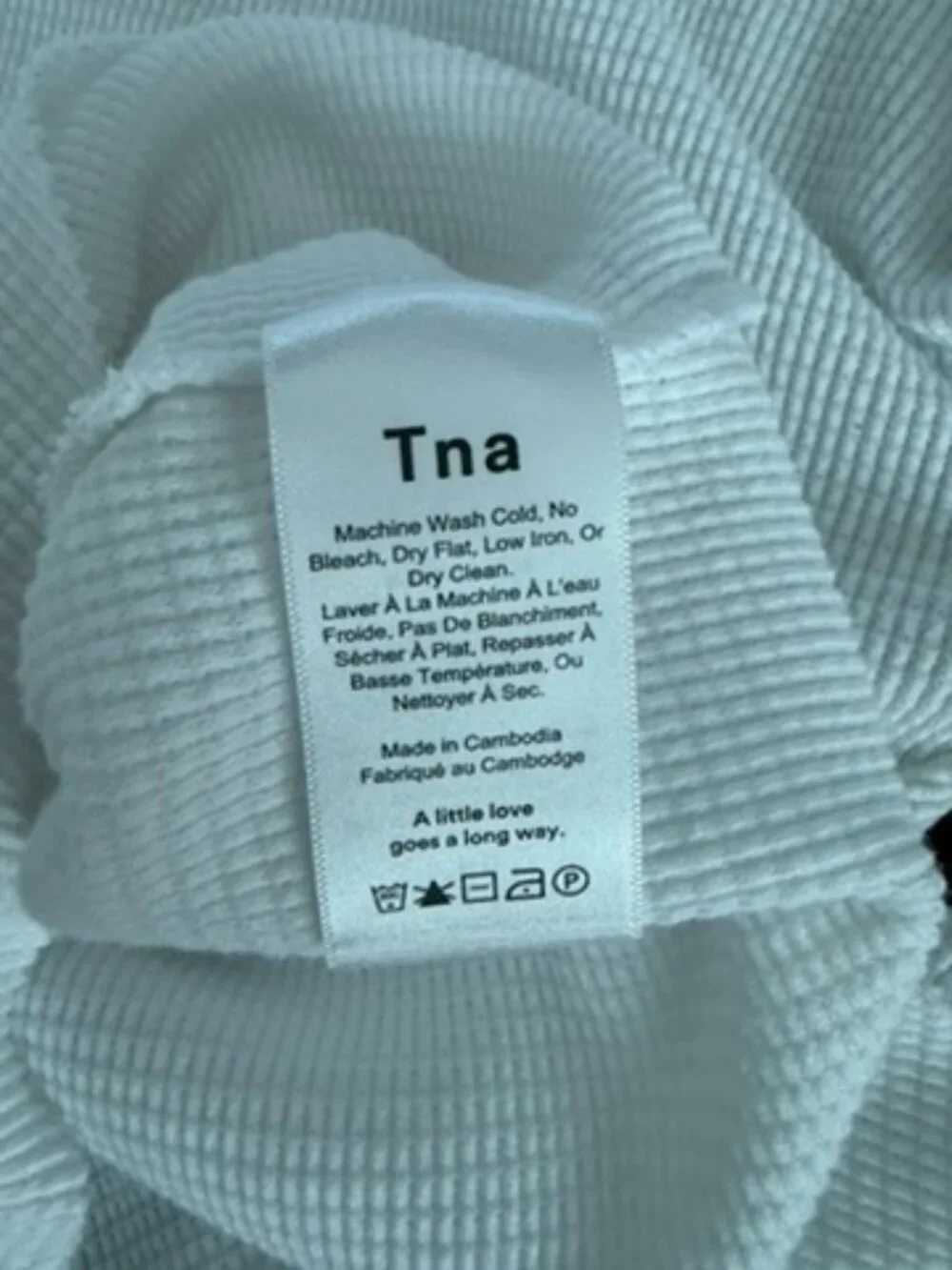 TNA Waffle Knit Cowl Neck Long Sleeve Top | White | Size M - Picture 4 of 10